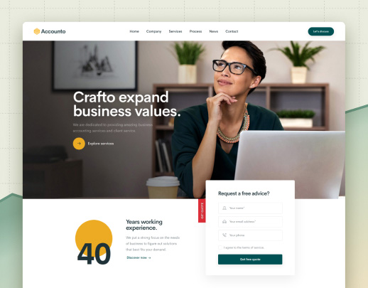 Landing page cho dịch vụ kế toán