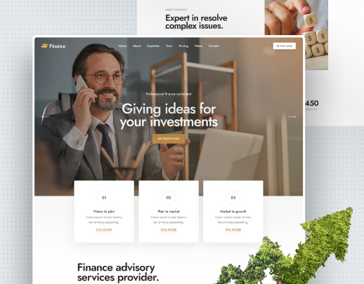 Landing page cho dịch vụ tài chính