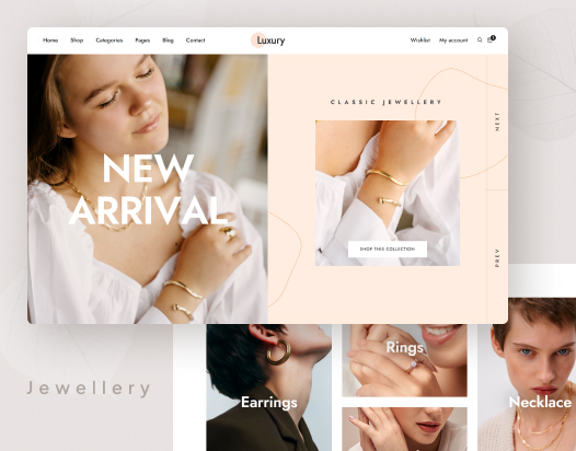 Landing page cho trang sức