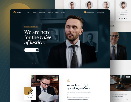 Landing page cho dịch vụ luật sư