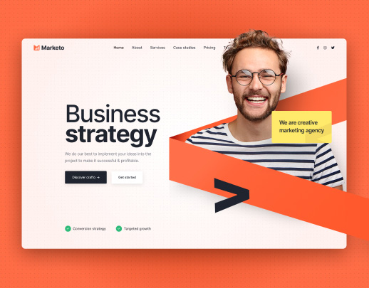 Landing page cho dịch vụ marketing