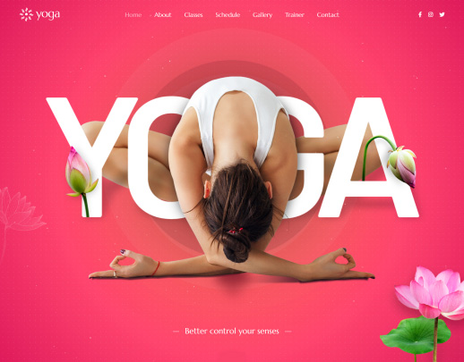 Landing page cho dịch vụ Yoga