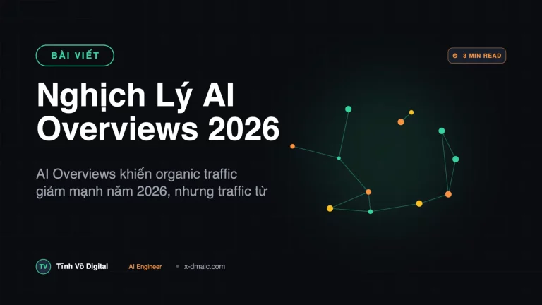 Nghịch Lý AI Overviews 2026 Organic Traffic Giảm Nhưng AI Referral Traffic Bùng Nổ
