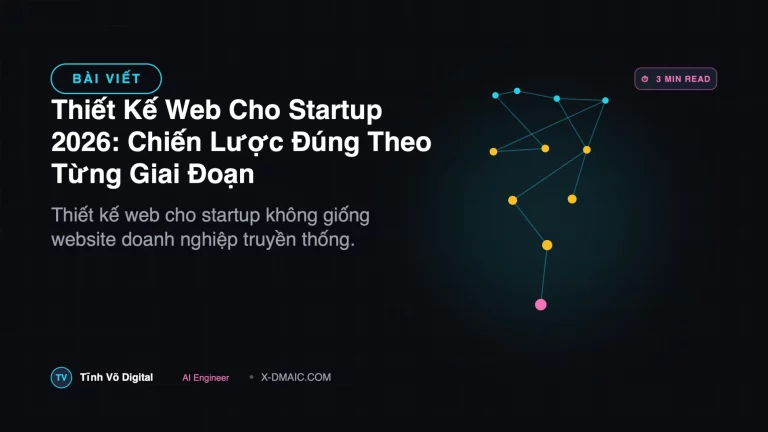 Thiết Kế Web Cho Startup 2026 Chiến Lược Đúng Theo Từng Giai Đoạn