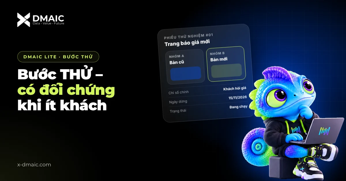 Bước THỬ – có đối chứng khi ít khách