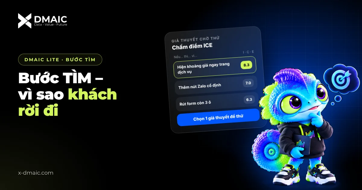 Bước TÌM – vì sao khách rời đi